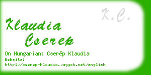 klaudia cserep business card
