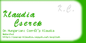 klaudia cserep business card